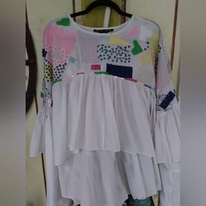 Anthropologie Pankaj & Nidni gorgeous swing top